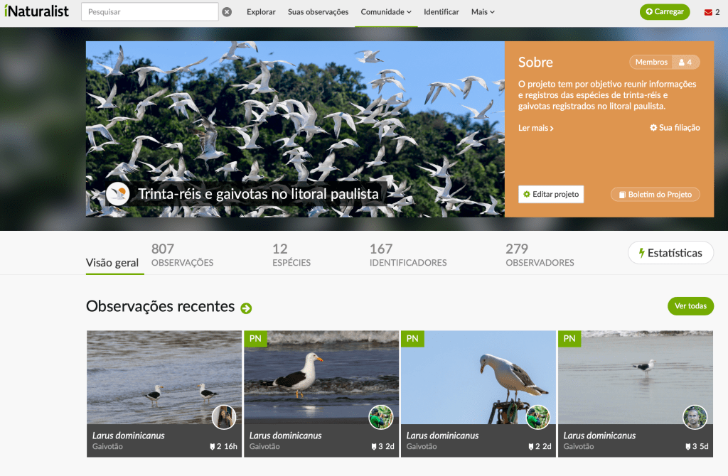 Nosso projeto no iNaturalist ultrapassou os 800&nbsp;registros!