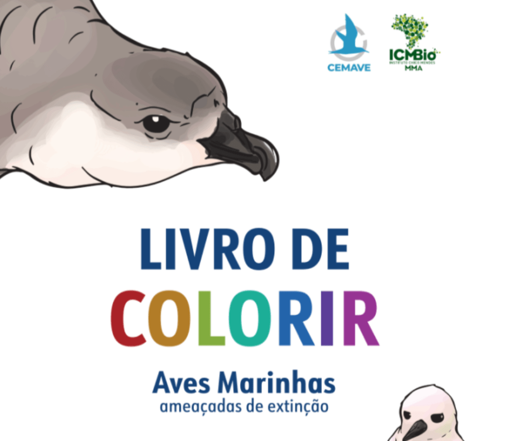 Um livro para aprender, colorir e proteger as aves marinhas&nbsp;brasileiras